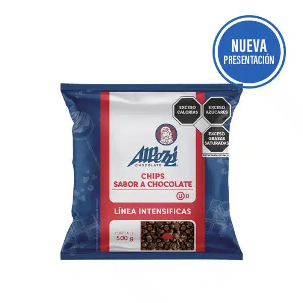 Chips sabor a chocolate semi amargo Alpezzi 500 gr